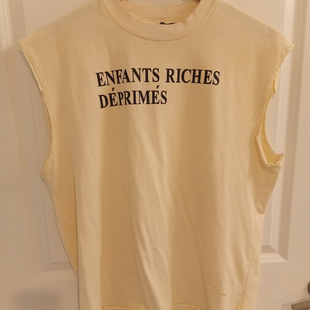 Enfants Riches Déprimés Creme Graphic Sleeveless Shirt